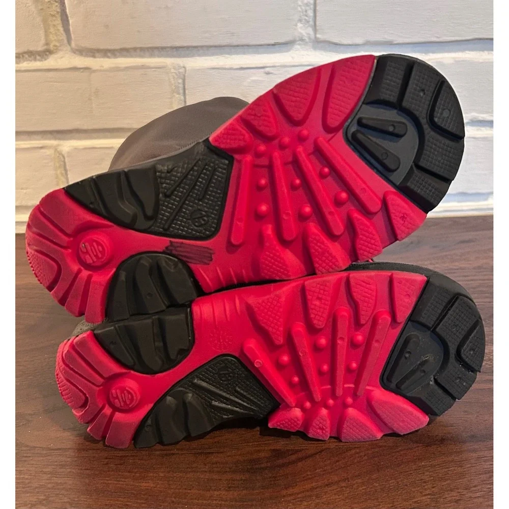 Kamik Kids Waterproof Waterbug Snow Boots Black/Red Size 13 Unisex‎ Insulated